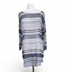 Anthropologie Sam + Lavi Dress sz Small Sheer Sheath Long Slevs Lightweight Boho